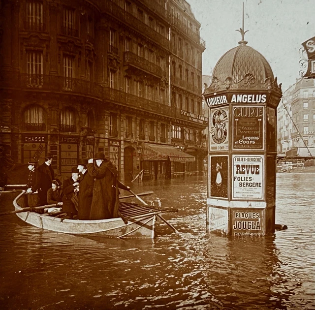 Inondations de Paris, au début de la crue, 1910