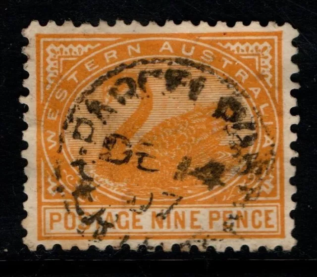 Western Australia 1905 1912 Swan 9d Nine Pence SG145 Used Parcel CDS