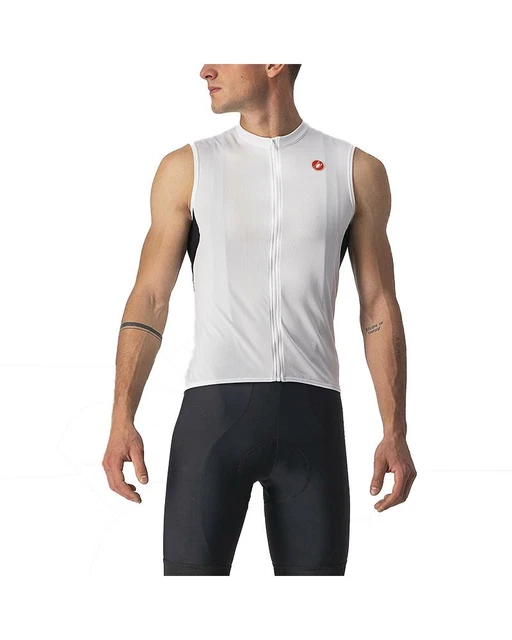 Castelli Entrata VI Maglia Smanicata Full Zip Uomo, Ivory/Light Black/Red