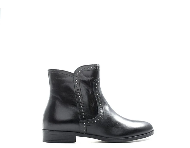 Chaussures REBECCA VAN DIK Femme Tronchetti Bassi  NERO Cuir naturel 6423211-NE