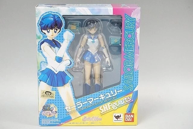 TAMASHII NATIONS Bandai S.H. Figuarts Zero Sailor Mercury Pretty Guardian Sailor Moon - Figura de acción de cristal TAMASHII NATIONS Bandai S.H. Figuarts Zero Sailor Mercury Pretty Guardian Sailor Moon - Figura de acción de cristal