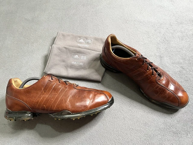 ADIDAS GOLF SHOES Adipure Brown tan size 9 wide stunning 43.00