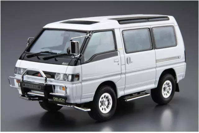 Aoshima 1 / 24 Scale Mitsubishi No.27 P35W DELICA Star Wagon 1991 Plastic Model