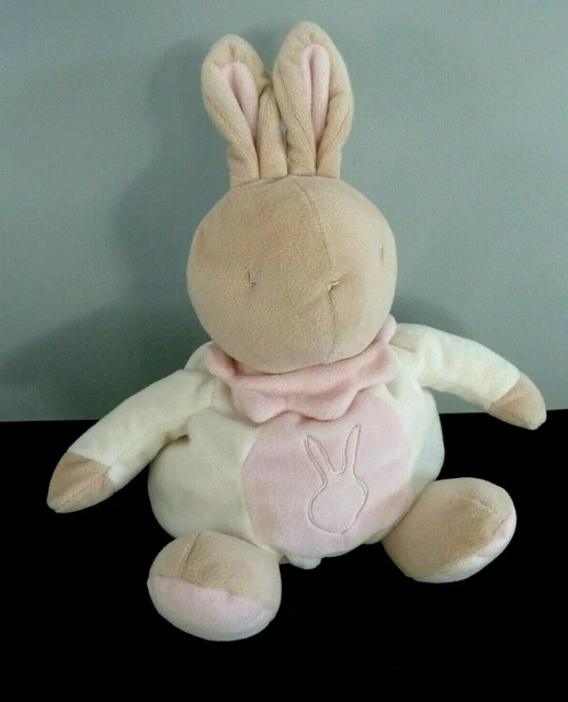 *. Doudou Boule Klorane Lapin Beige Rose Blanc Tete De Lapin Bebe - Etat Neuf*