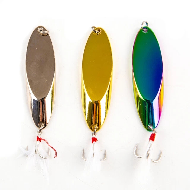 Metal Spinner Spoon Lures Trout Fishing Lure Hard Bait Sequins Artificial Ba-cx