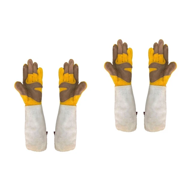 2 Pairs De Vachette Gants Jardinage Travail Anti-épines