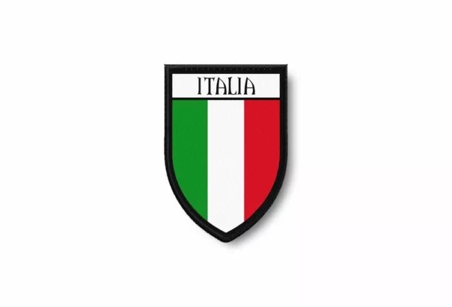 Patch ecusson termocollant bord brode drapeau imprime italie italien