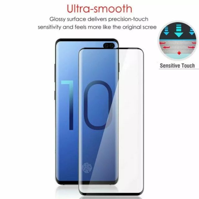 5D Curve Film Tempered Glass Phone Screen Protector For Samsung Galaxy S10 Plus