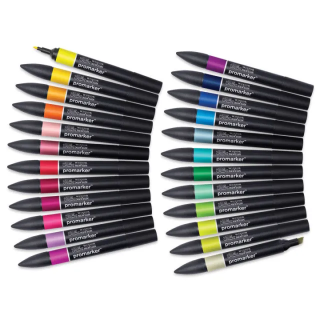 Winsor & Newton Designers Promarker Twin-Tip Graphic Marker Pens 189 Colours Art