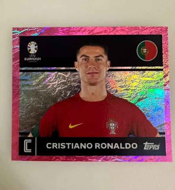 Cristiano Ronaldo POR2 Swiss Edition Pink Rose Mega Rare Topps UEFA Euro 2024