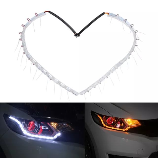 2x Auto flexibler Rohr LED Streifen DRL Tagfahrlicht Blinker Lampe Leuchte