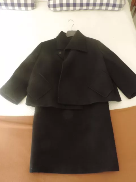 BOTTEGA VENETA set black Jacket + Skirt 42% Wool 41% Cashmere 17% Silk SIZE 40