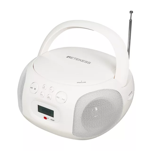 Retekess TR636 Boombox CD Player AM FM Radio Bluetooth USB AUX für Zuhause