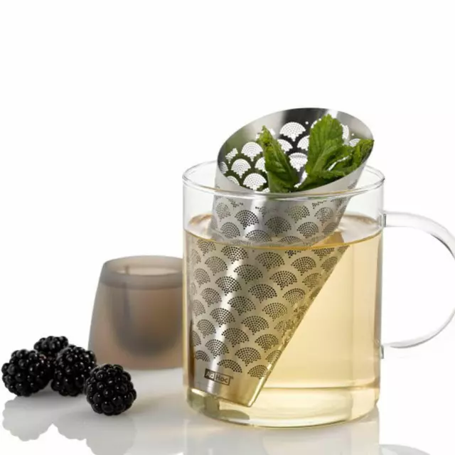 Filtre à thé AdHoc Tea Filter INFUSION avec support d'égouttage Acier inoxyda... 2
