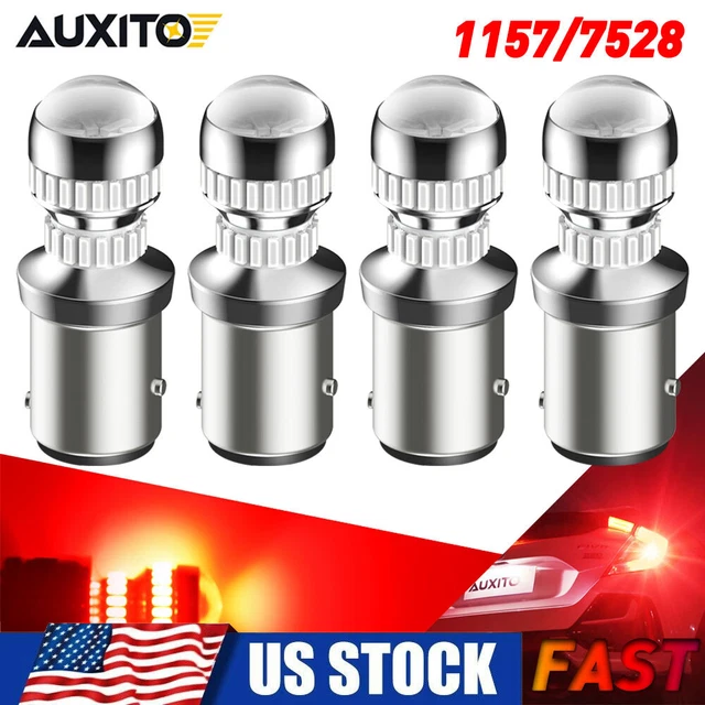 4PCS 1157 2057 Super Red LED Brake Light Safety Tail Parking DRL Bulb 5600LM GUS