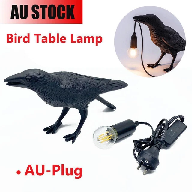 Style Raven Lamp Light Black Novelty Bird Crow Wall Desk Table lamp Decoration