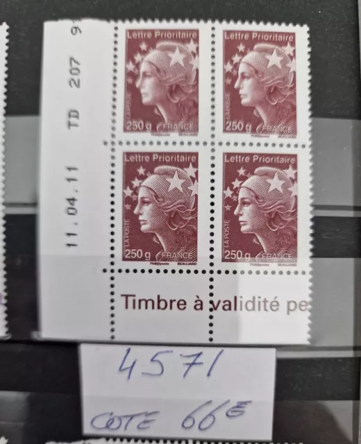 Bloc Coin Daté timbre N° 4571 NEUF** Cote 66 Euros