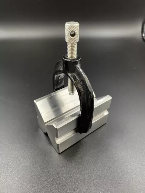 Machinist Precision V Block 1 3/4” Sq x 2 3/4” Lg w/Clamp Steel Gauge