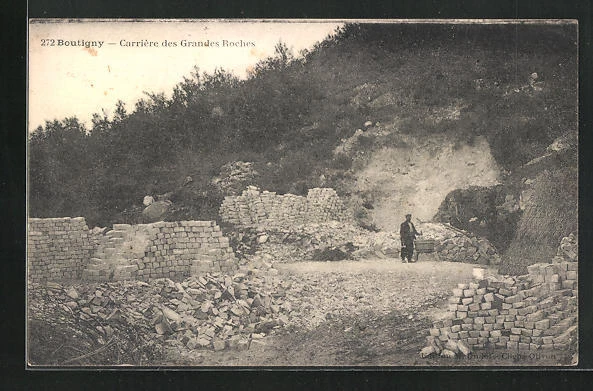 CPA Boutigny, Carriere des Grandes Roches 1922