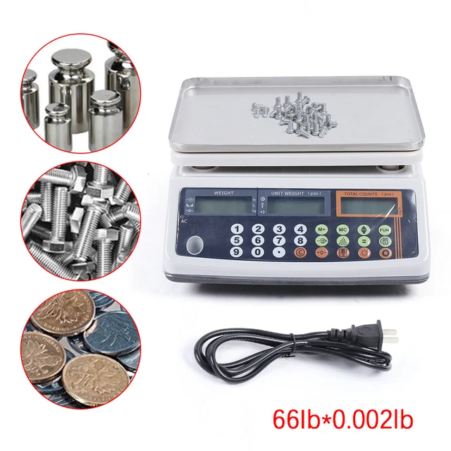 110V High Precision LCD Digital Parts Coin Counting Scale Balance Tare Alarm