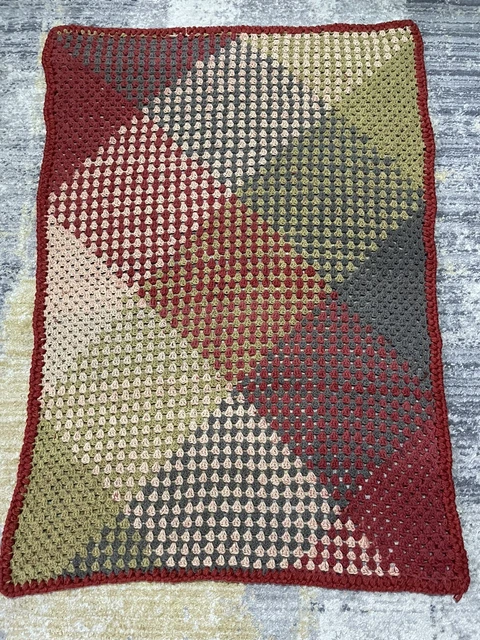 "Coperta all'uncinetto fatta a mano 43""x43"""
