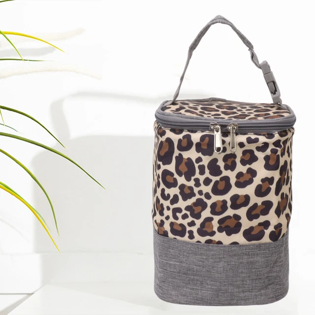 (Estampado de leopardo) Bolso térmico biberón lateral multiusos fácil limpieza