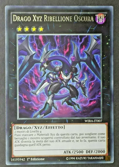 DRAGO XYZ RIBELLIONE OSCURA Rara in Italiano WIRA-IT007 YUGIOH