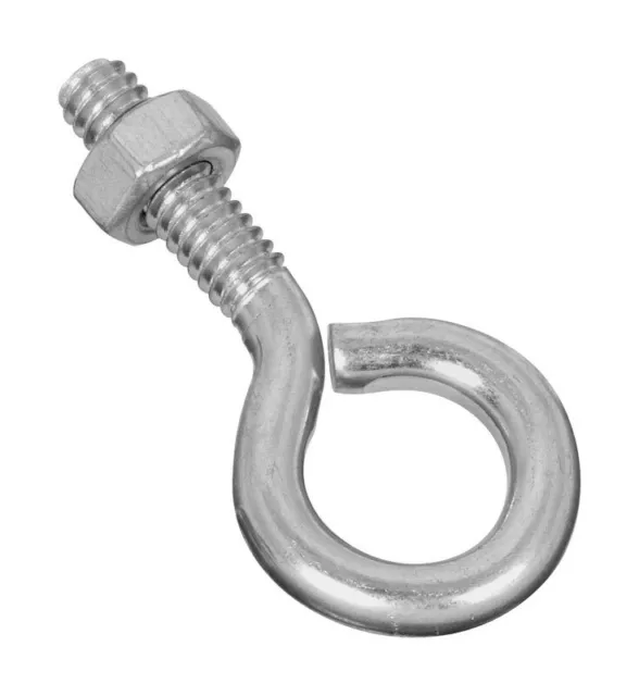 National Hardware N221-085 80 lbs. Capacity Zinc Eye Bolt 1/4x2 in. (Pack of 20)