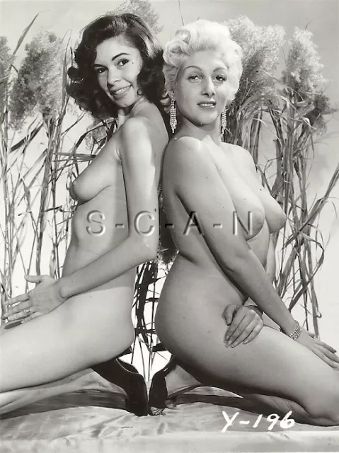 Original Vintage 1940s 60s Nude Rp Two Well Endowed Women Back To Back