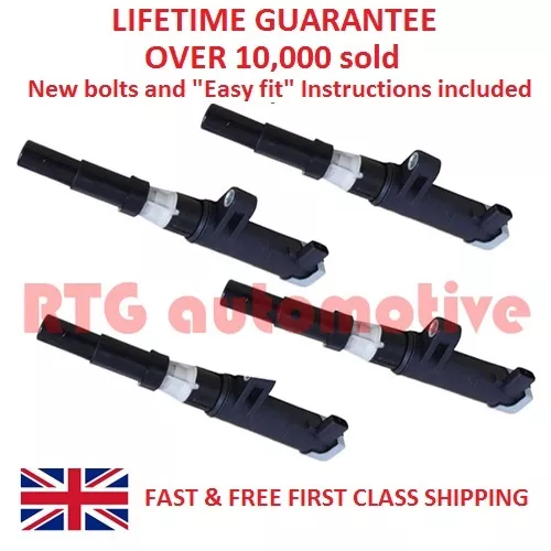 4X For Renault Megane Clio Trafic Laguna Scenic Pencil Ignition Coil Packs/Bolts