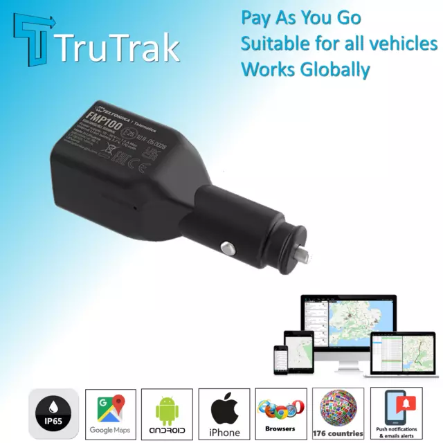 TruTrak GPS Tracker - Real Time Vehicle Car Van Tracking Device System - PAYG