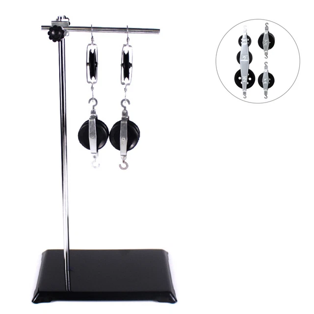 1 set demo blocco puleggia meccanica fisica pulegge strumenti didattici