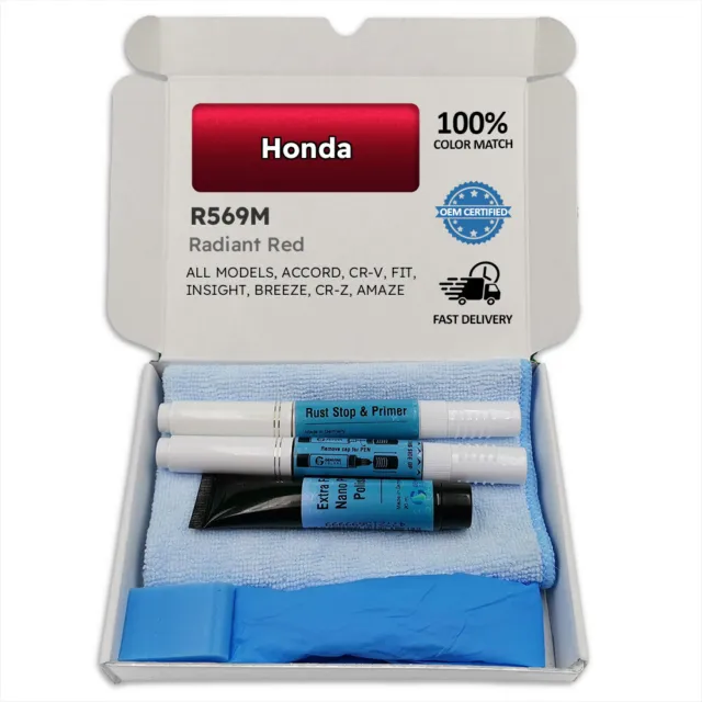 R569M Radiant Red Touch Up Paint for Honda ACCORD CR V FIT INSIGHT BREEZE Z AMA