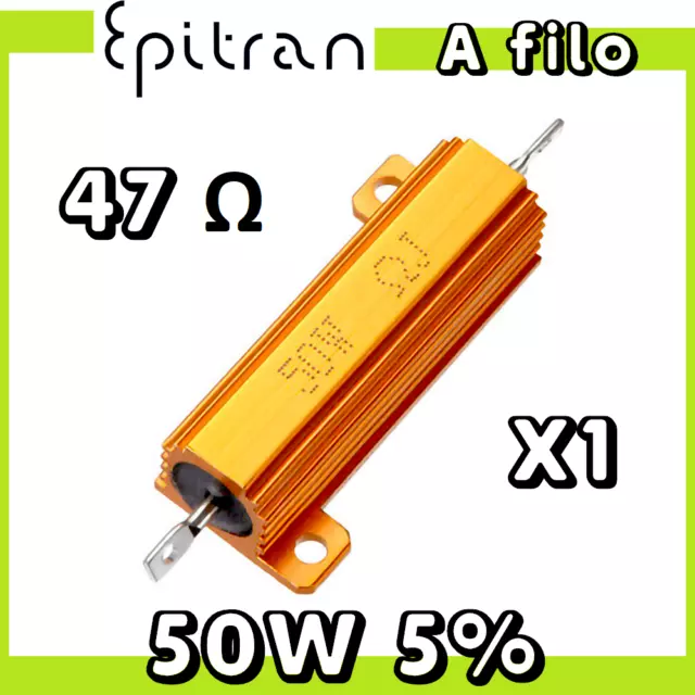 Resistenza resistenze corazzata in alluminio a filo da 50W 47Ohm 47 Ohm 5%