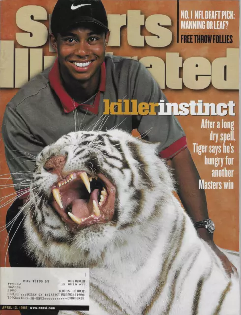 Sports Illustrated Apr 13, 1998 Tiger Woods Killer Instinct Masters Win Golf