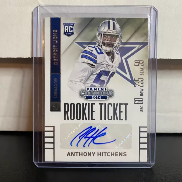 2014 Panini Contenders Anthony Hitchens Rookie Ticket Auto Error Card