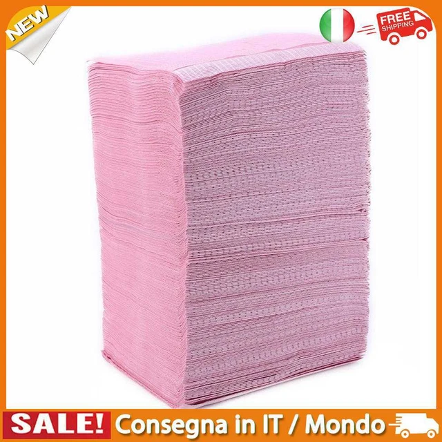IT 125pcs Disposable Waterproof Medical Paper Dental Bib Neckerchief (Pink)