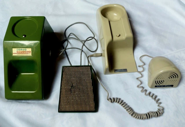 2 x Vintage Hands Free Loudspeaker Telephones. 1 FONADEK Green & 1 SPEAK-R-PHONE