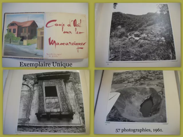 EXEMPLAIRE UNIQUE-Les Mascareignes-La Réunion-Les Comores-Album / 57 photos-1961