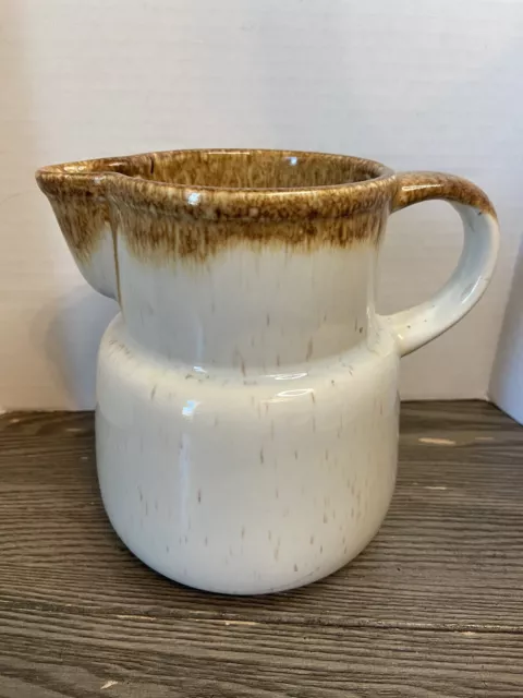 McCoy Vintage 6" Drip Glaze Speckled MCM Pottery Pitcher Made In USA