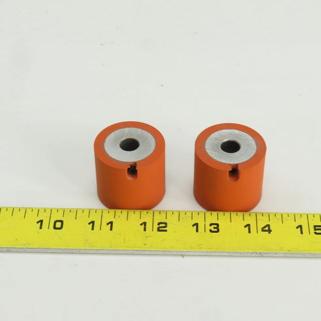 Norwood 33-04-K Rubber Feed Roller Assy. 3/8" ID 1-3/8" OD 1-1/4" OAL  Lot Of 2