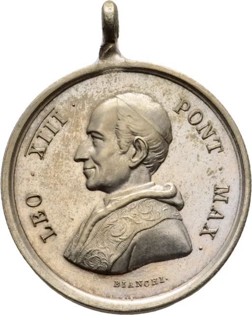 Medaille Vatikan Leo XIII., Silber  31 mm/ 12,5 g Original #VEZ393