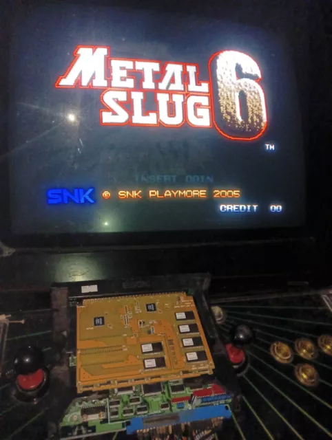 METAL SLUG 6 /NeoGeo Mvs SNK Cartridge Pcb No JAMMA Arcade Vers.Boot. Not Workin