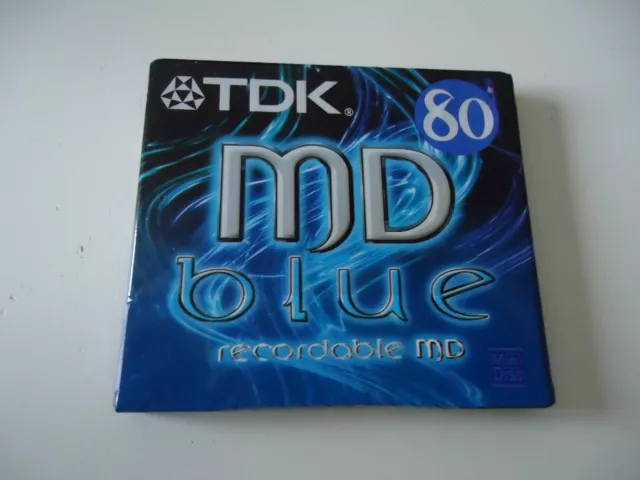 MD MiniDisc  TDK  VIERGE 80 min neuf ( blue )