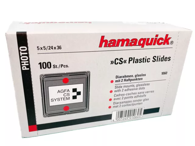 hama quick 100 Diarahmen CS 1060 - glaslos mit 2 Haftpunkten - AGFA CS System