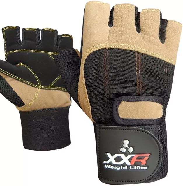 XXR Fit W/L Gloves Leather Gloves Fitnes Strengthen Training Workout Gym Gloves