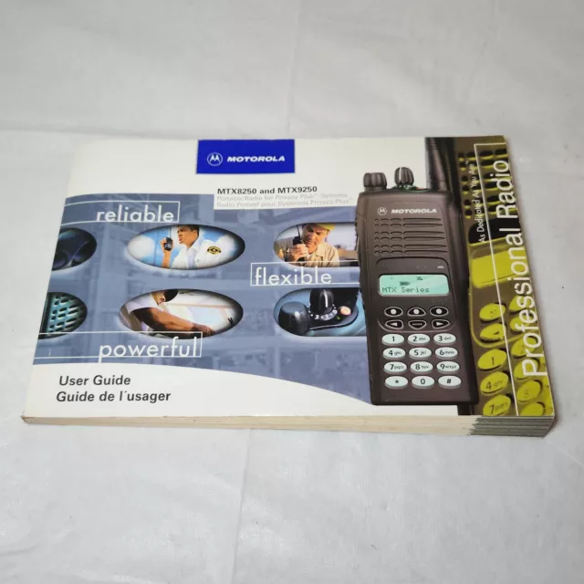 Motorola User Guide For MTX8250 And MTX9250 Portable Radio