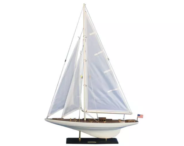 Intrepid 1967 America's Cup 12 Meter Yacht Wooden Model 24" Sailboat New