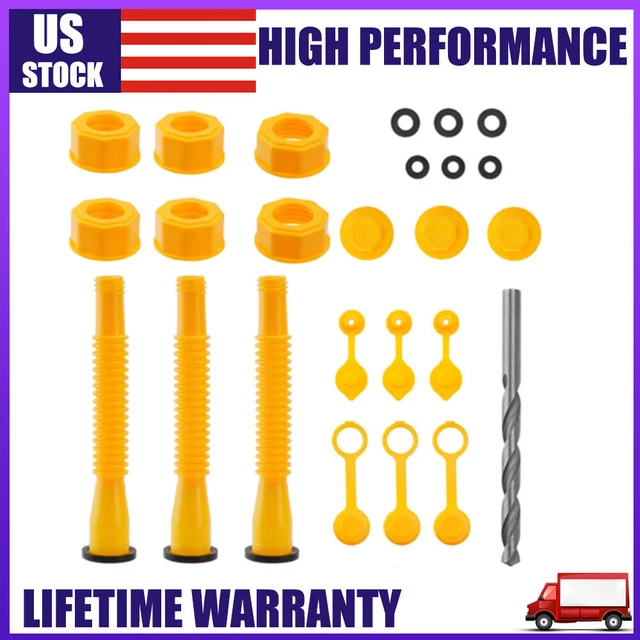 Replacement For Plastic Gas Cans Old Style Cap Gas Can Spout Nozzle Vent Kit A++