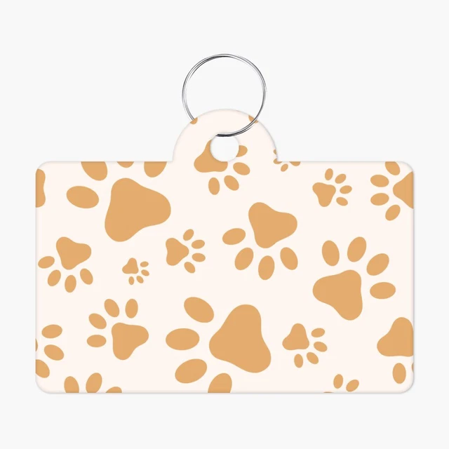 Paws Pet Tag - Pattern Pet Tag - Printed Pet Tag